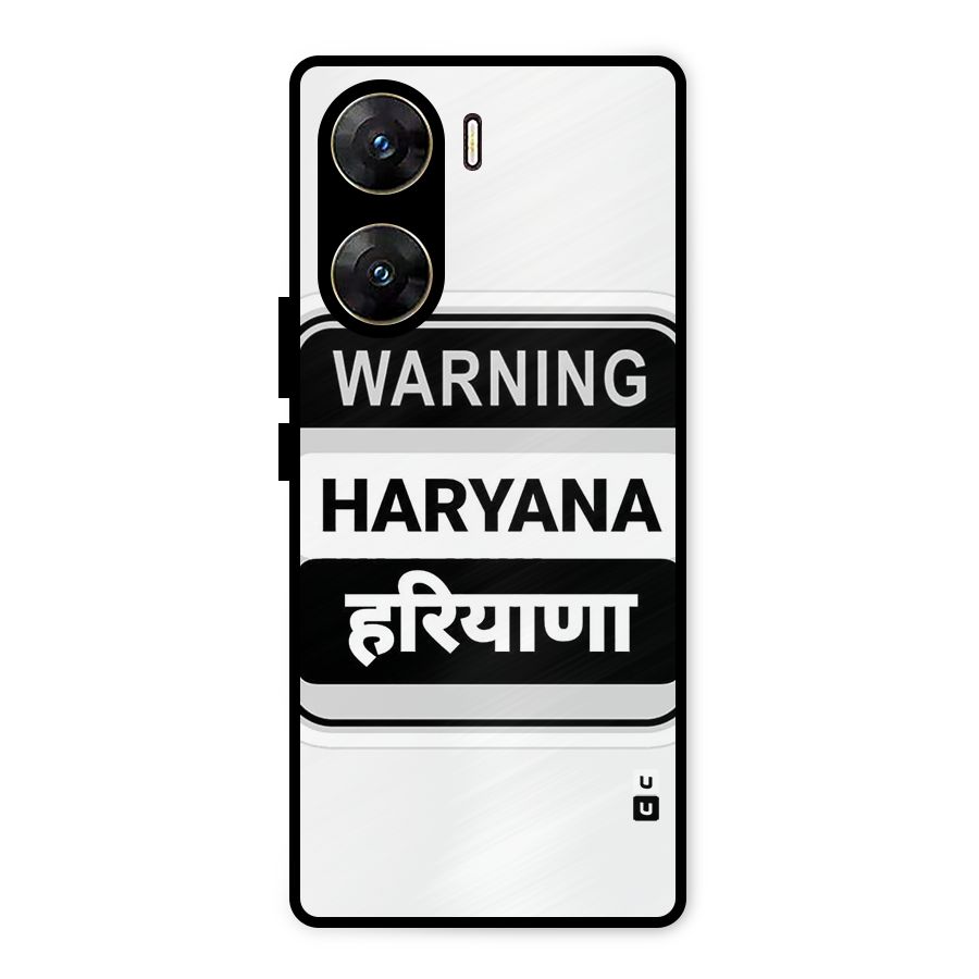 Haryana Warning Metal Back Case for Vivo V29e