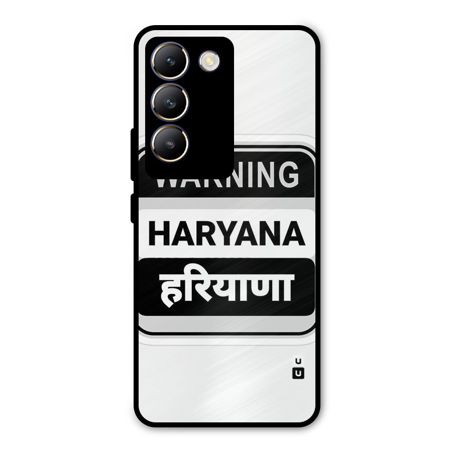 Haryana Warning Metal Back Case for Vivo Y200e
