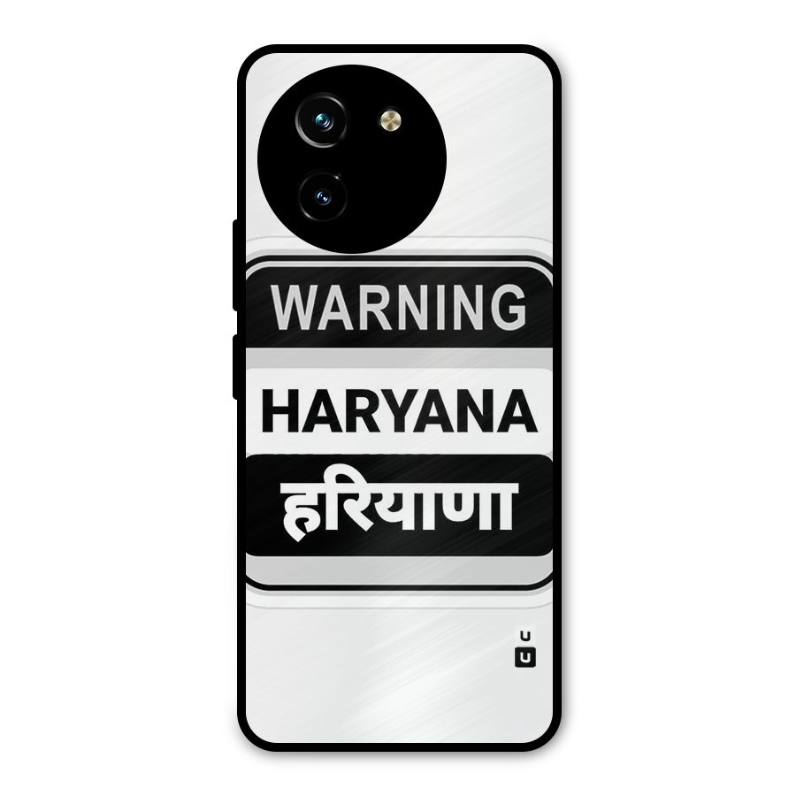 Haryana Warning Metal Back Case for Vivo Y200i