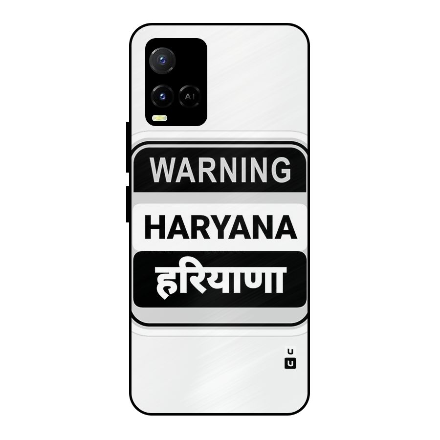 Haryana Warning Metal Back Case for Vivo Y21A