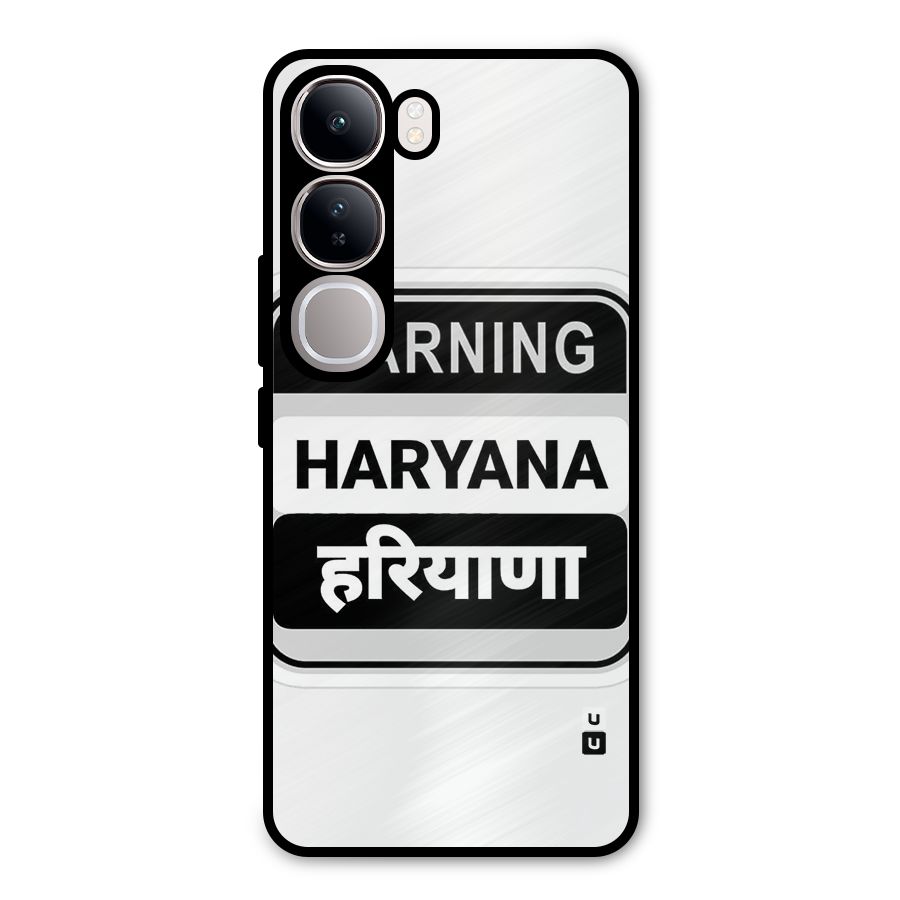 Haryana Warning Metal Back Case for Vivo Y300