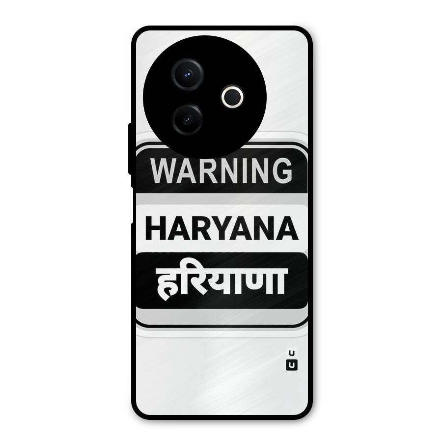 Haryana Warning Metal Back Case for Vivo Y39
