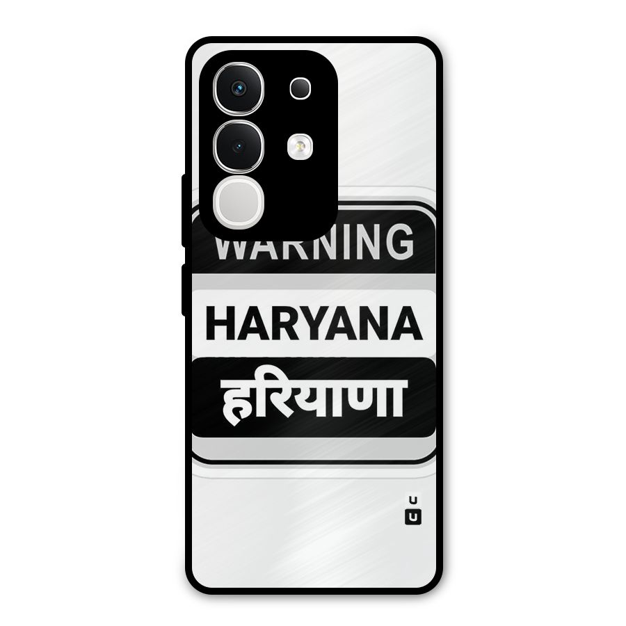 Haryana Warning Metal Back Case for iQOO Z10x