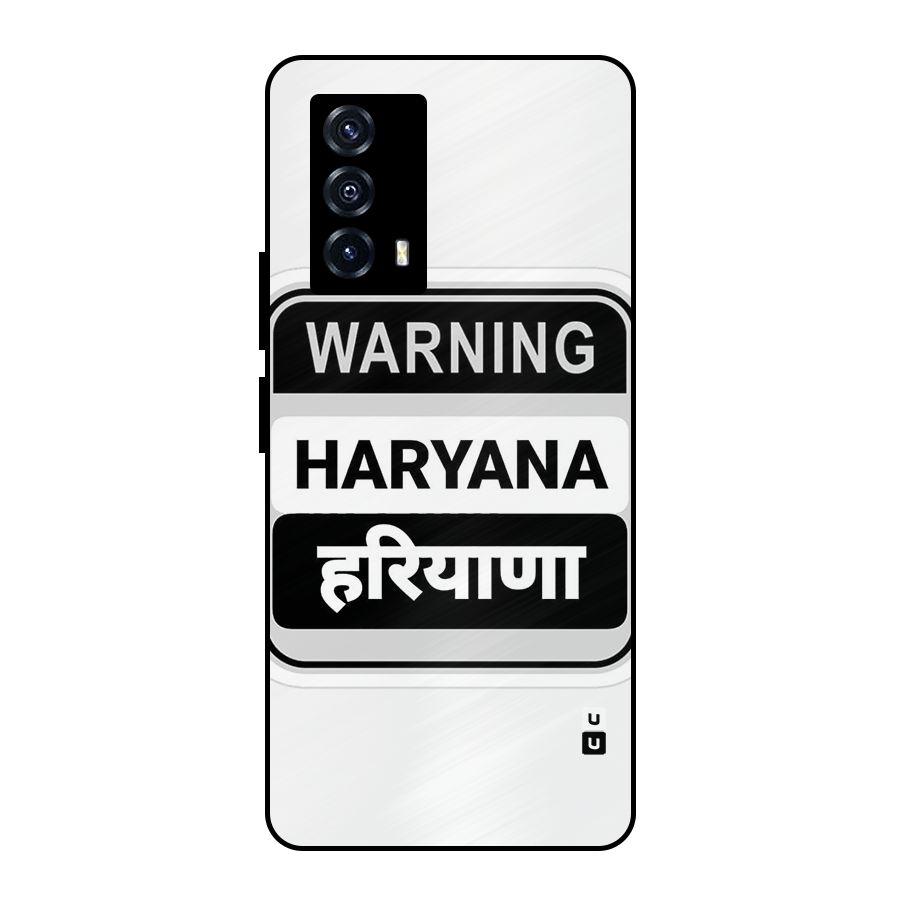 Haryana Warning Metal Back Case for iQOO Z5