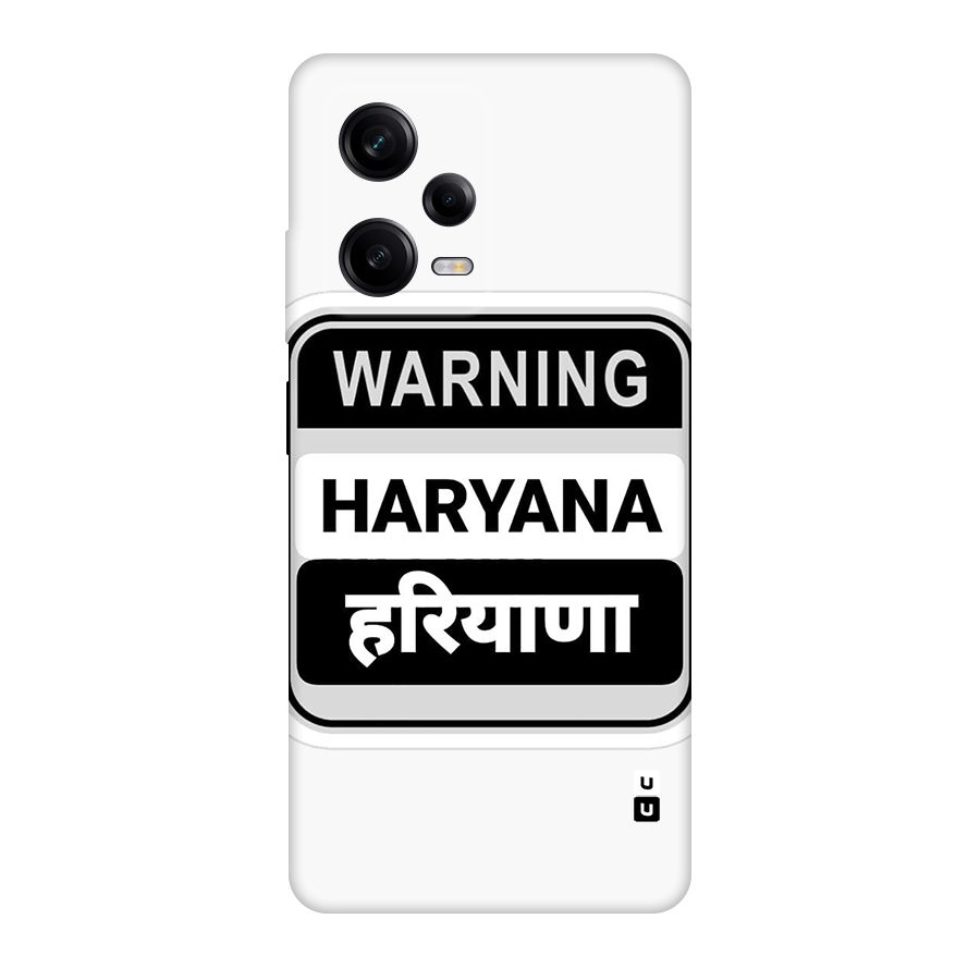 Haryana Warning Original Polycarbonate Back Case for Redmi Note 12 Pro