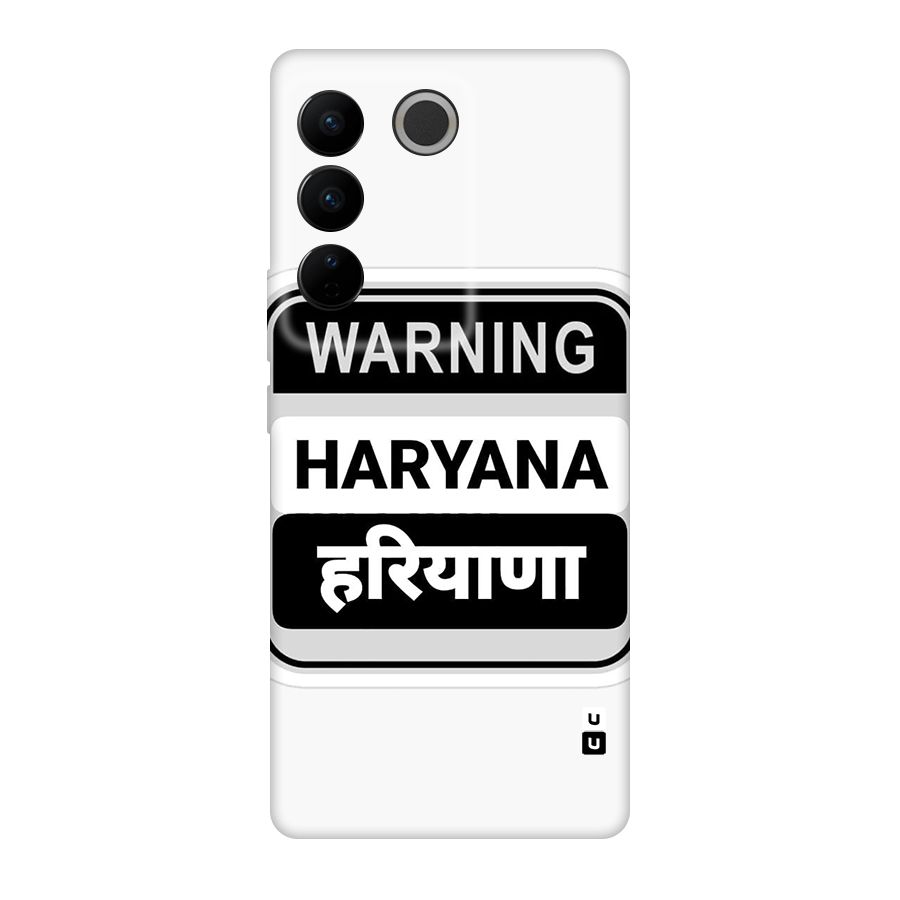 Haryana Warning Original Polycarbonate Back Case for Vivo V27