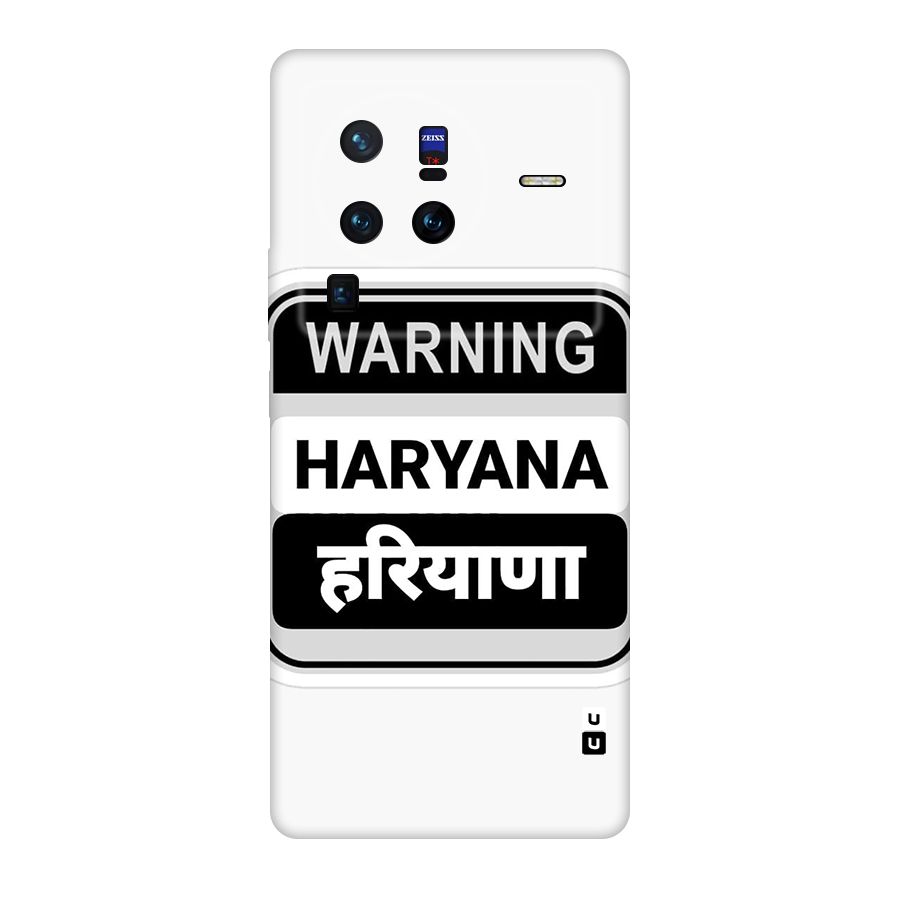Haryana Warning Original Polycarbonate Back Case for Vivo X80