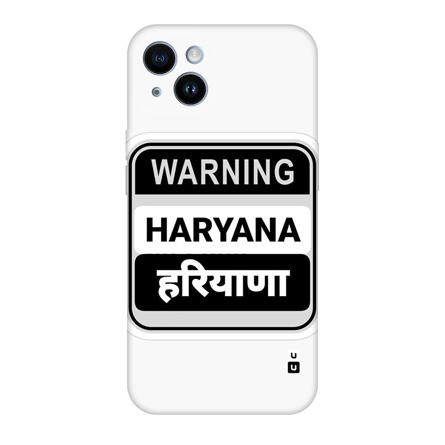 Haryana Warning Original Polycarbonate Back Case for iPhone 14