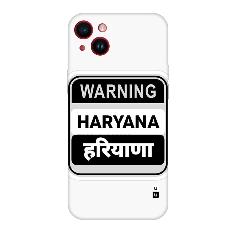 Haryana Warning Original Polycarbonate Back Case for iPhone 14 Plus