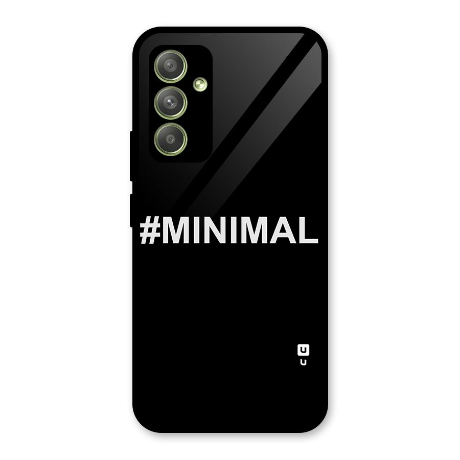 Hashtag Minimal Black Glass Back Case for Galaxy A54