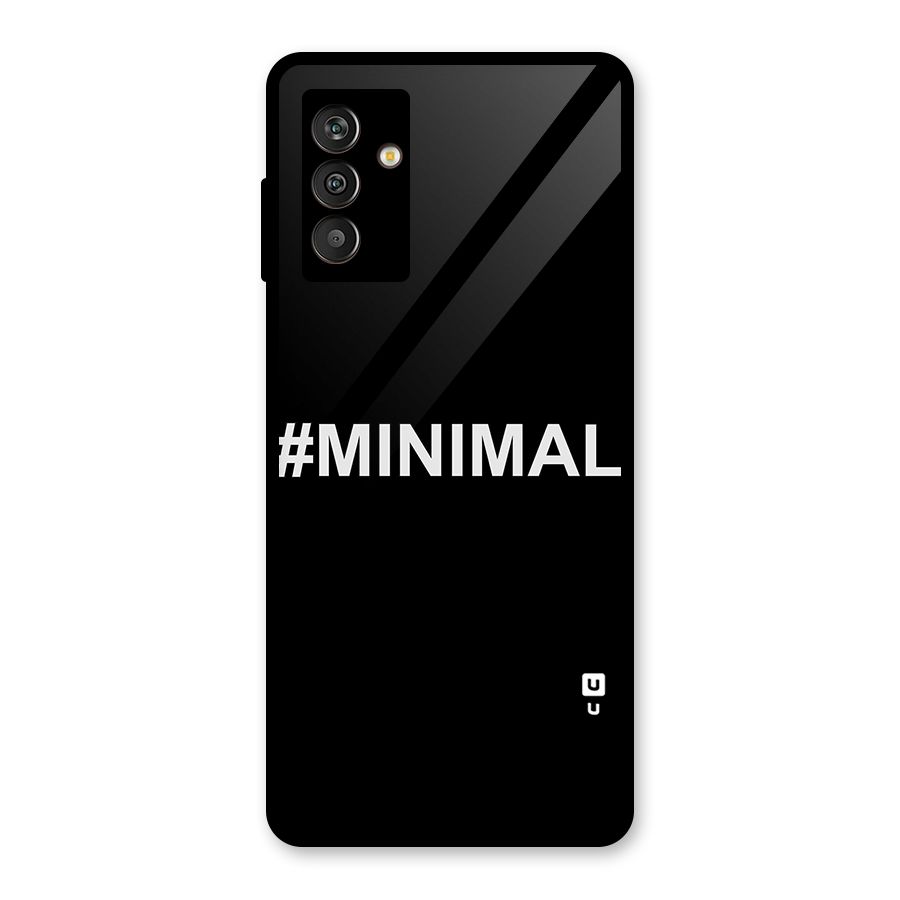 Hashtag Minimal Black Glass Back Case for Galaxy M13