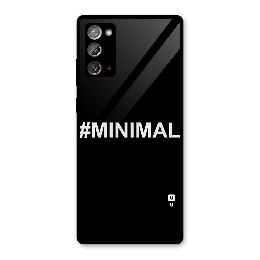 Hashtag Minimal Black Glass Back Case for Galaxy Note 20