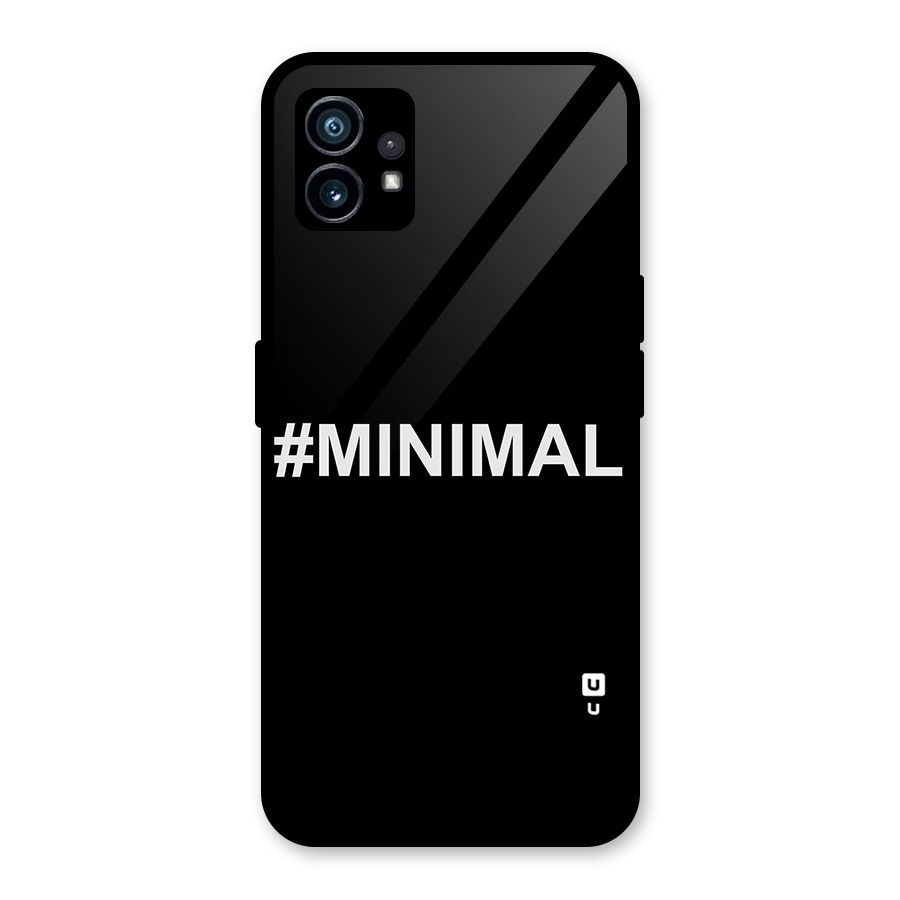 Hashtag Minimal Black Glass Back Case for Nothing Phone 1