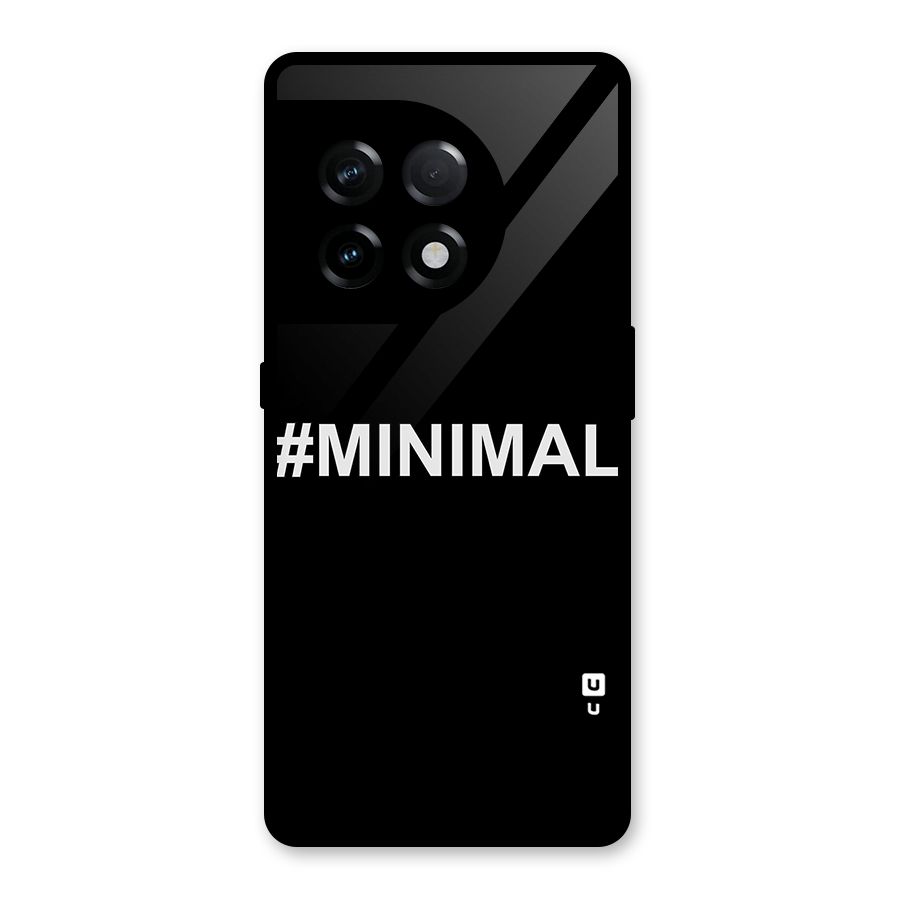 Hashtag Minimal Black Glass Back Case for OnePlus 11R