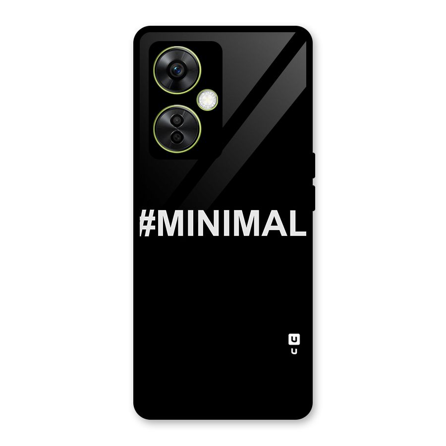 Hashtag Minimal Black Glass Back Case for OnePlus Nord CE 3 Lite