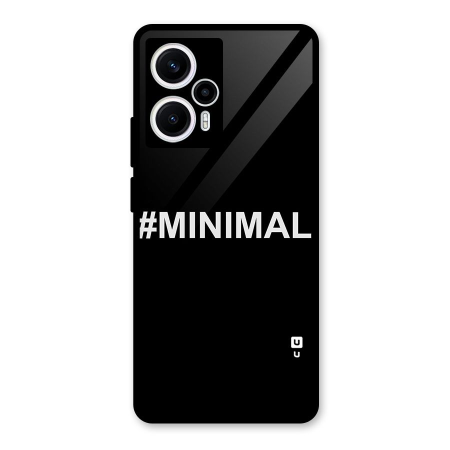 Hashtag Minimal Black Glass Back Case for Poco F5
