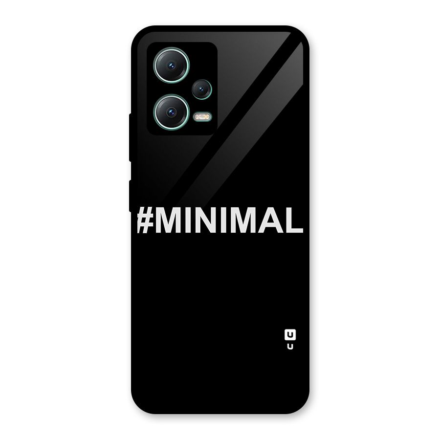 Hashtag Minimal Black Glass Back Case for Poco X5