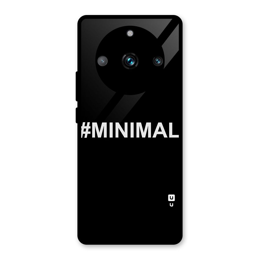 Hashtag Minimal Black Glass Back Case for Realme 11 Pro Plus