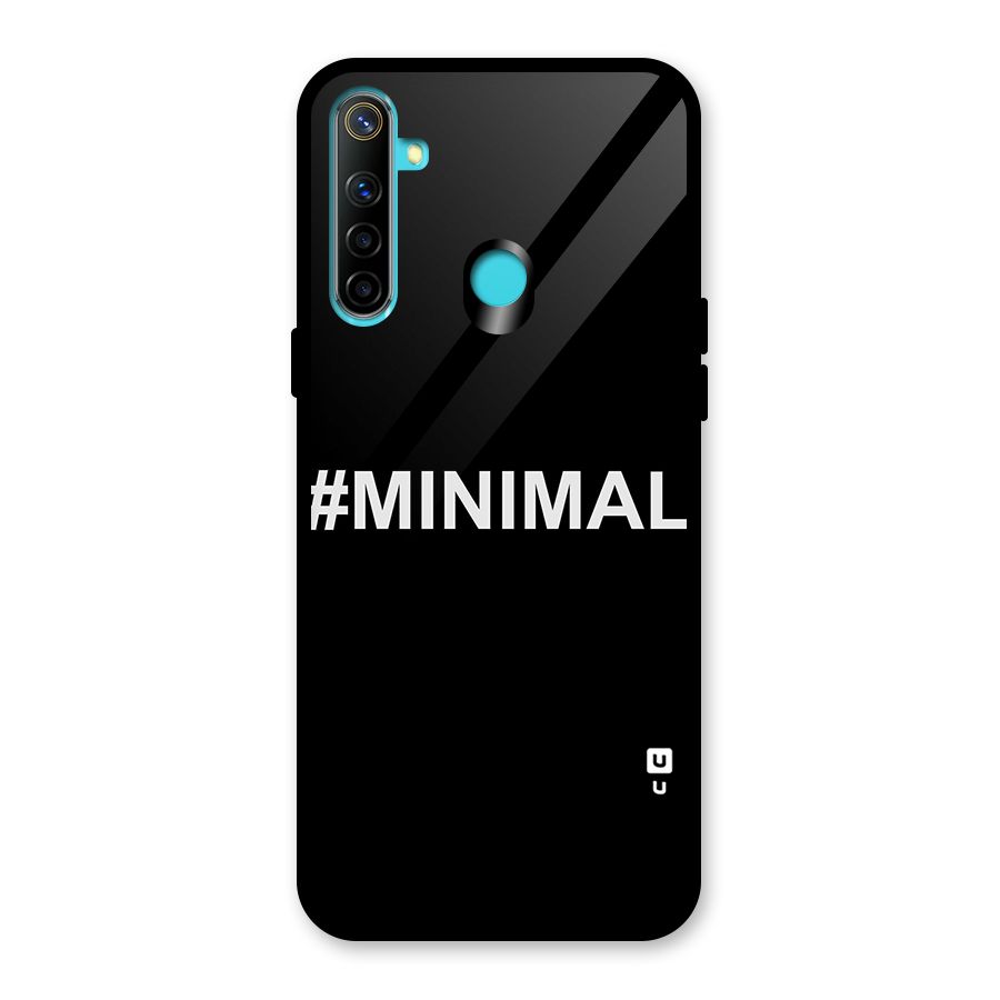 Hashtag Minimal Black Glass Back Case for Realme 5i
