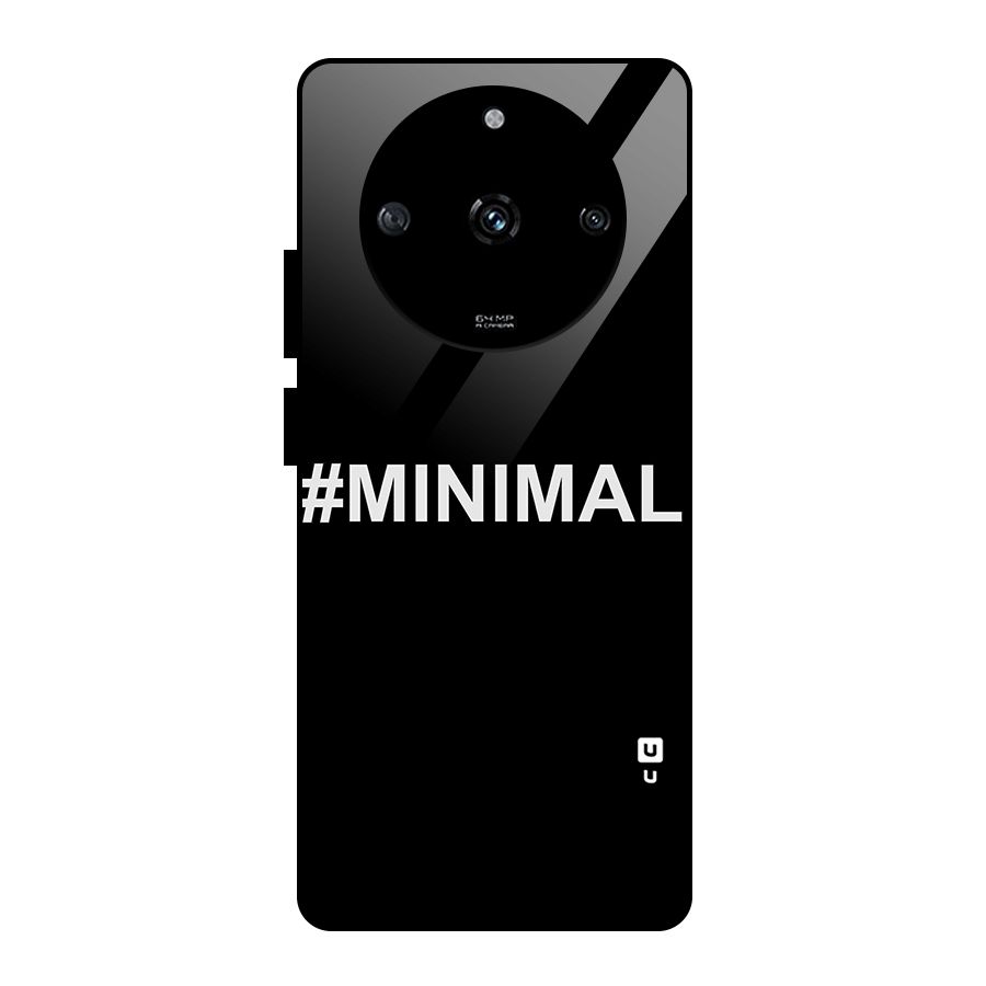 Hashtag Minimal Black Glass Back Case for Realme Narzo 60 5G