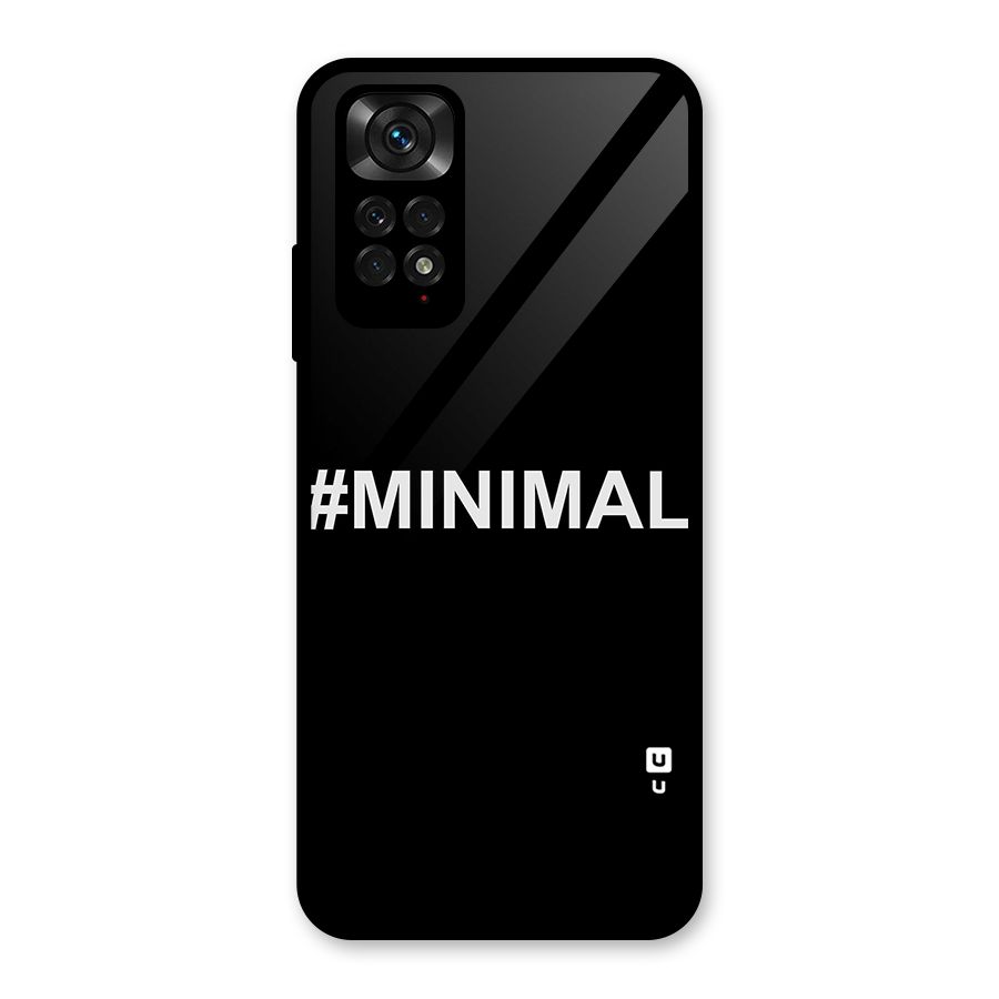 Hashtag Minimal Black Glass Back Case for Redmi Note 11S