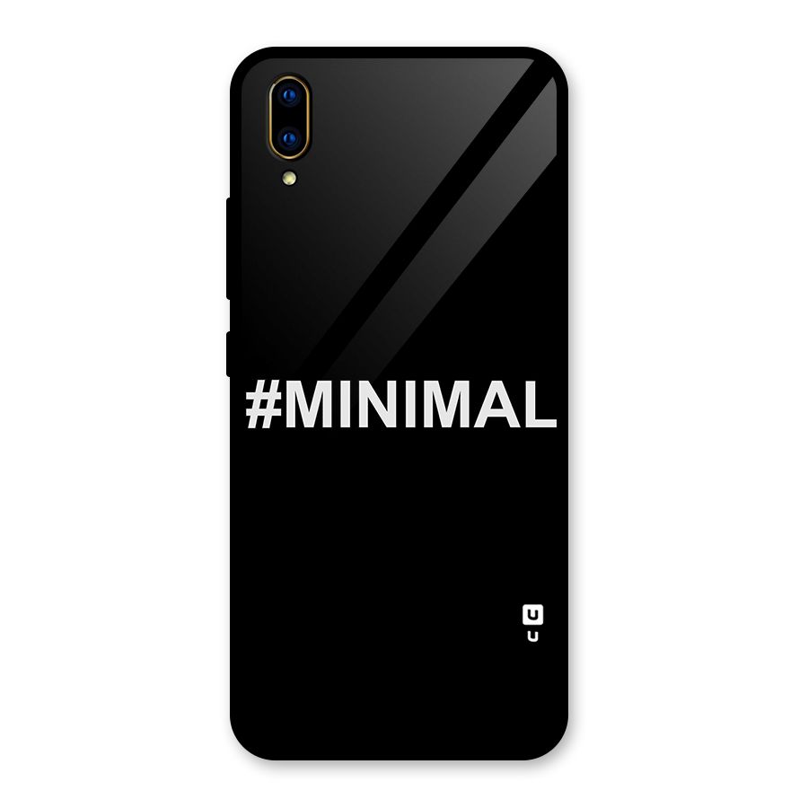 Hashtag Minimal Black Glass Back Case for Vivo V11 Pro