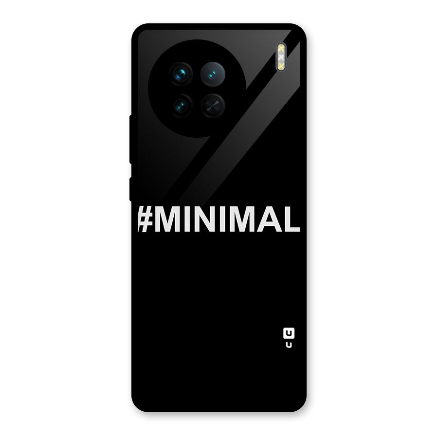 Hashtag Minimal Black Glass Back Case for Vivo X90