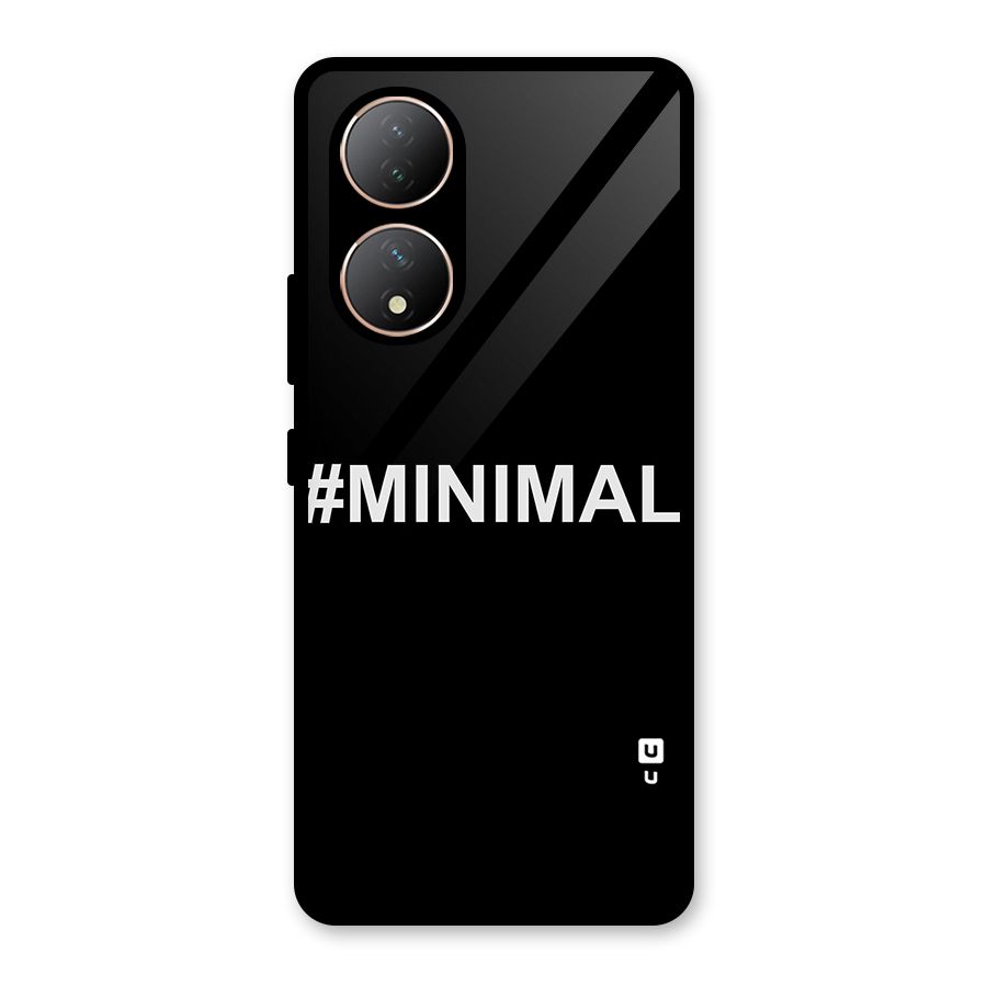 Hashtag Minimal Black Glass Back Case for Vivo Y100A