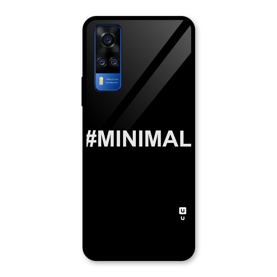 Hashtag Minimal Black Glass Back Case for Vivo Y31