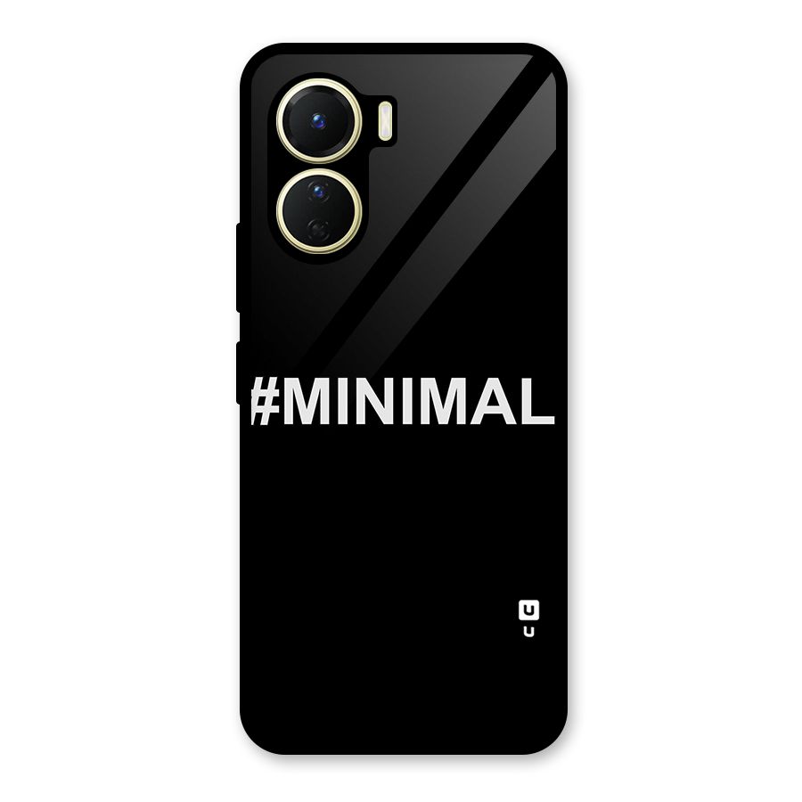 Hashtag Minimal Black Glass Back Case for Vivo Y56