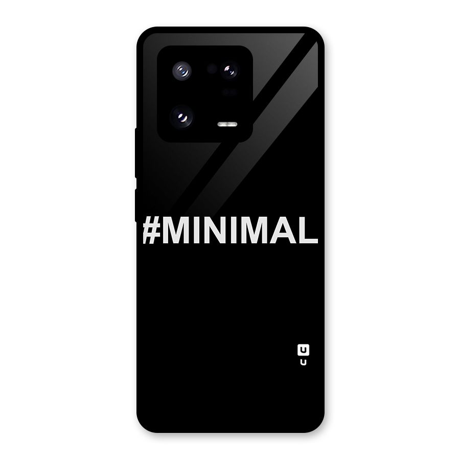 Hashtag Minimal Black Glass Back Case for Xiaomi 13 Pro