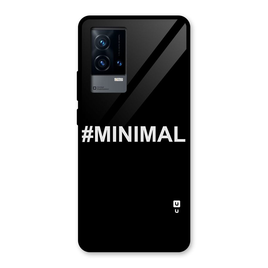 Hashtag Minimal Black Glass Back Case for iQOO 9 5G