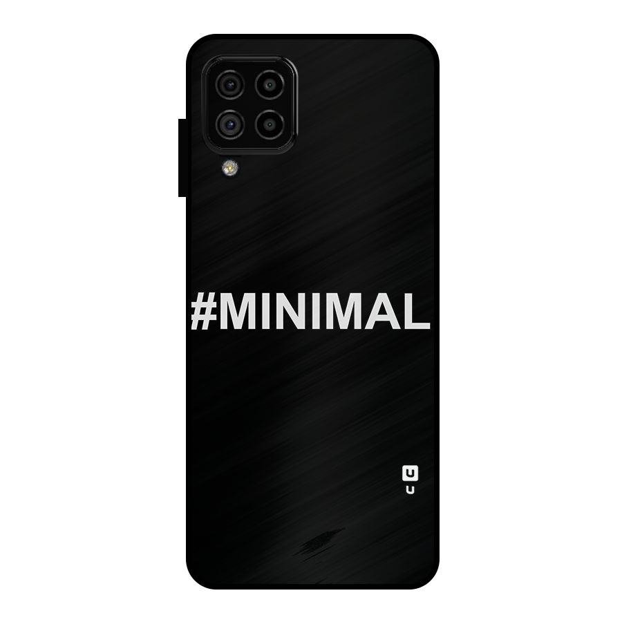 Hashtag Minimal Black Metal Back Case for Galaxy A22 4G