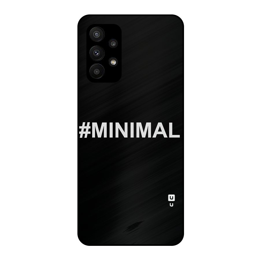 Hashtag Minimal Black Metal Back Case for Galaxy A23