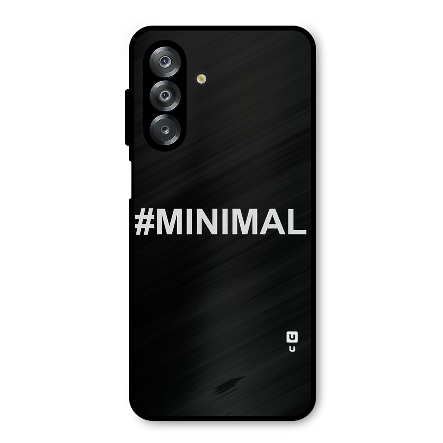 Hashtag Minimal Black Metal Back Case for Galaxy A26