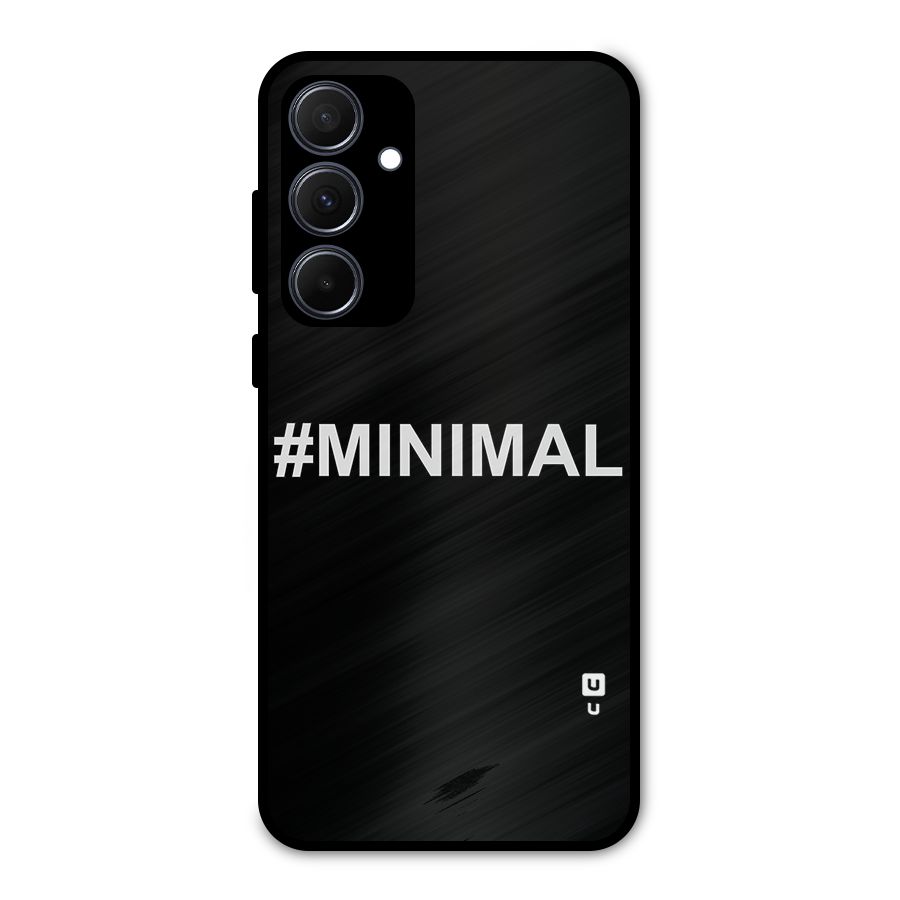Hashtag Minimal Black Metal Back Case for Galaxy A35