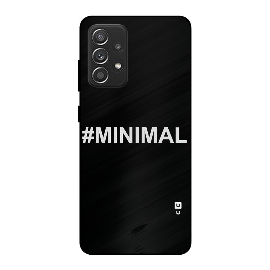 Hashtag Minimal Black Metal Back Case for Galaxy A52s 5G