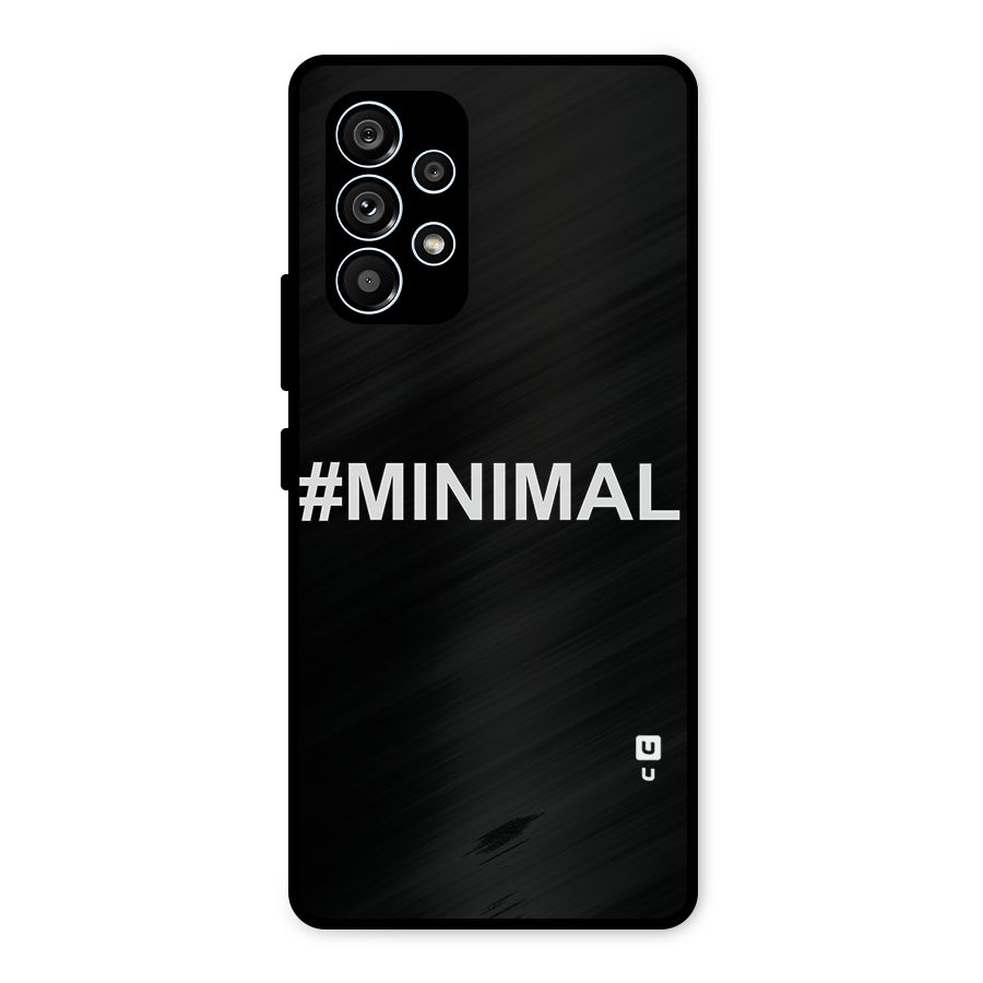 Hashtag Minimal Black Metal Back Case for Galaxy A53 5G