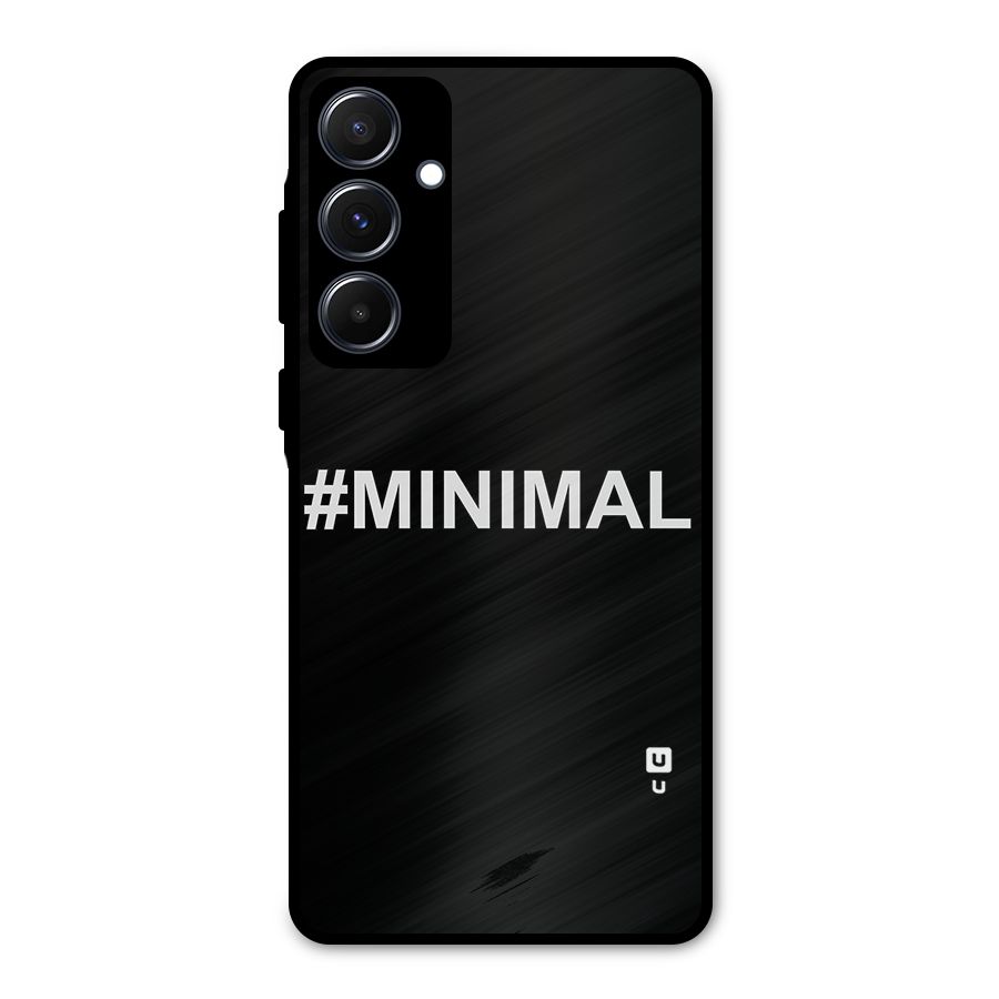 Hashtag Minimal Black Metal Back Case for Galaxy A55