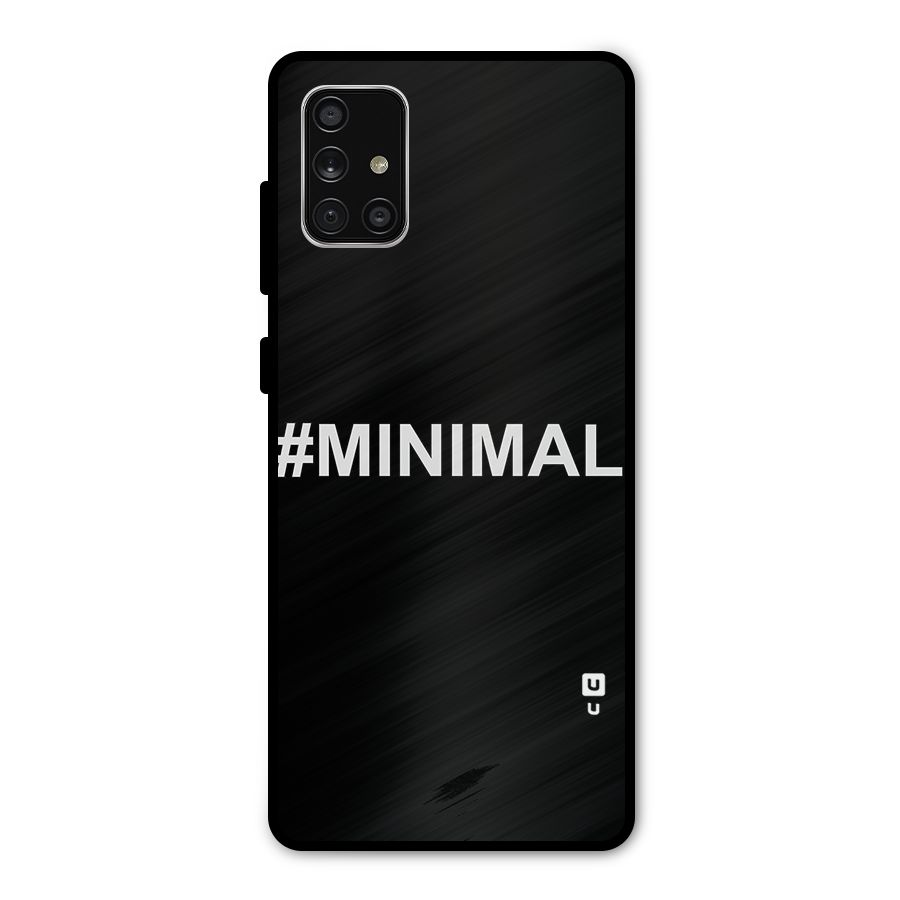Hashtag Minimal Black Metal Back Case for Galaxy A71