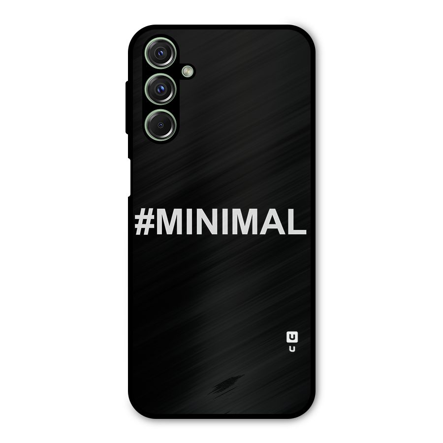 Hashtag Minimal Black Metal Back Case for Galaxy F34