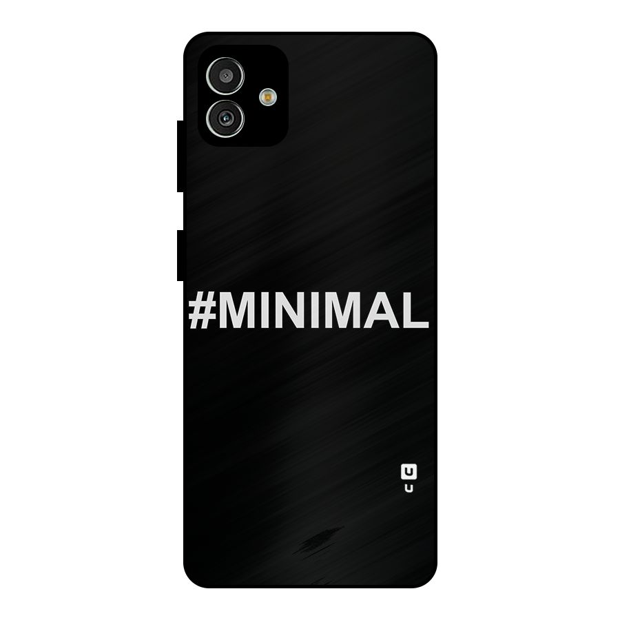 Hashtag Minimal Black Metal Back Case for Galaxy M13 5G
