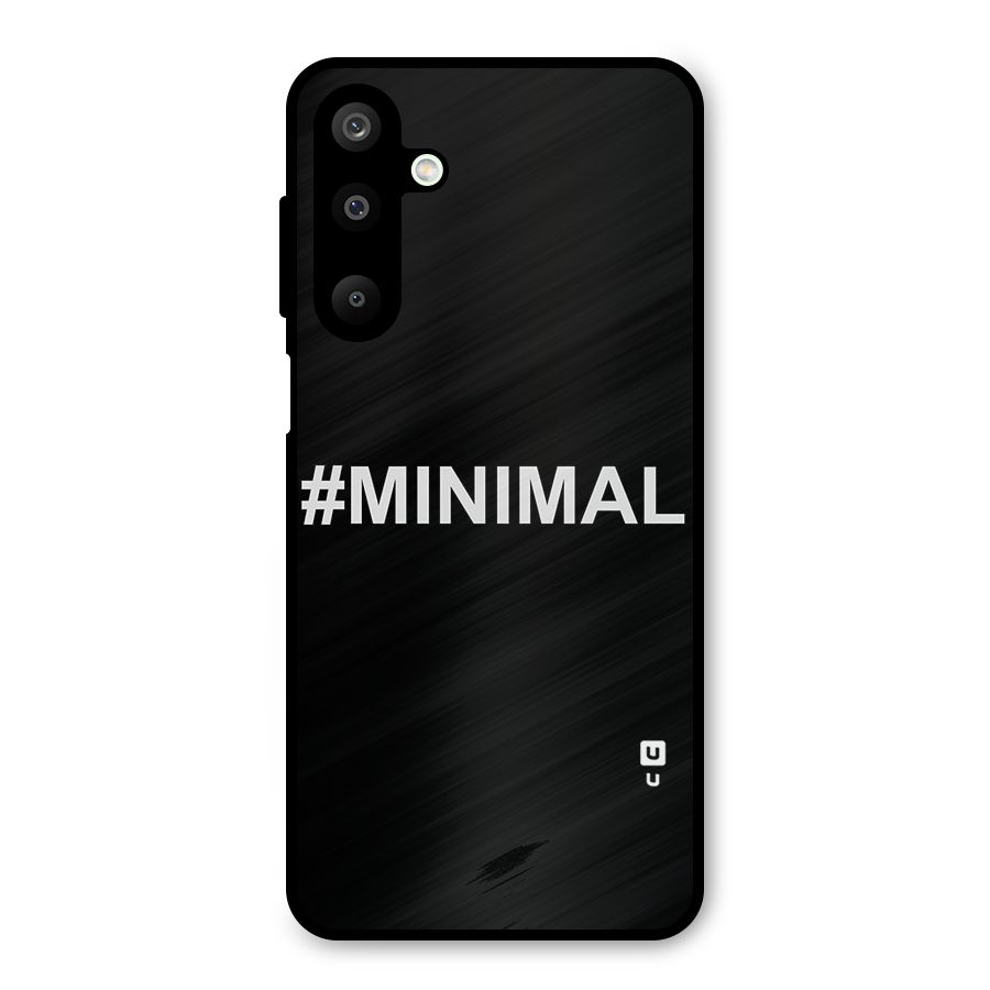 Hashtag Minimal Black Metal Back Case for Galaxy M16
