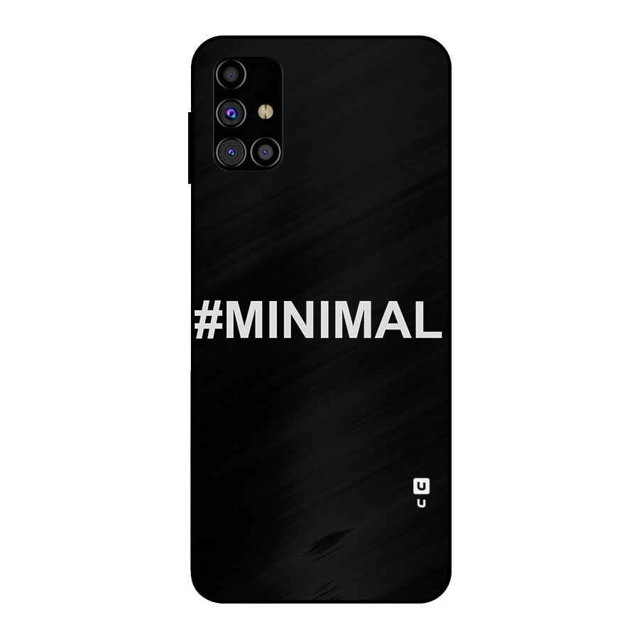 Hashtag Minimal Black Metal Back Case for Galaxy M31s