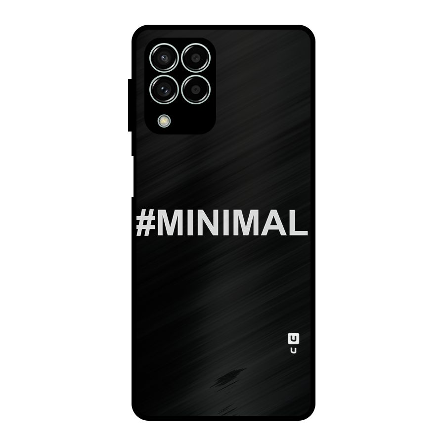 Hashtag Minimal Black Metal Back Case for Galaxy M33