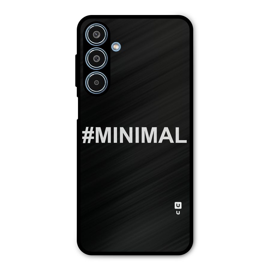 Hashtag Minimal Black Metal Back Case for Galaxy M35