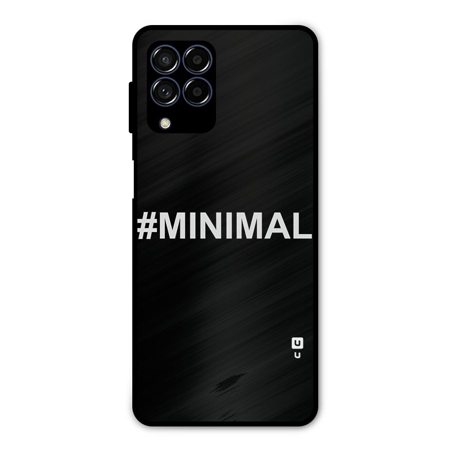 Hashtag Minimal Black Metal Back Case for Galaxy M53 5G