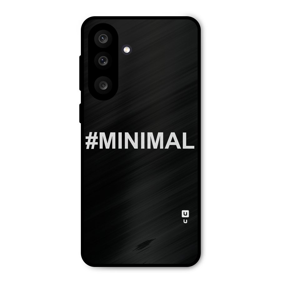 Hashtag Minimal Black Metal Back Case for Galaxy M56