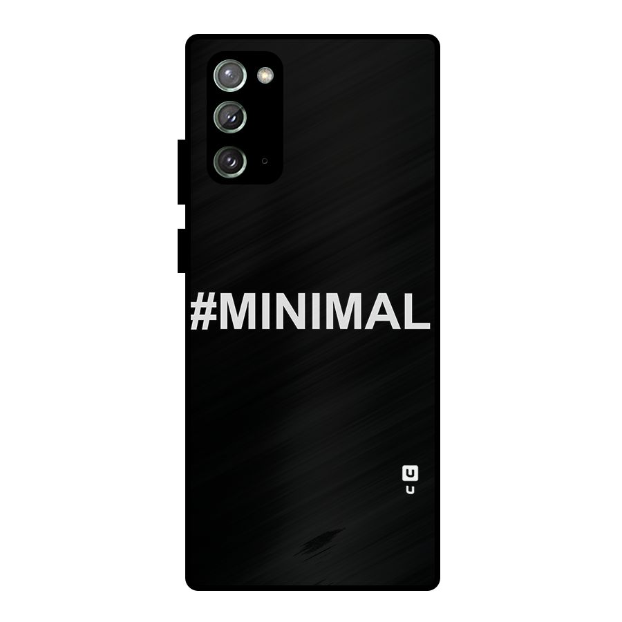 Hashtag Minimal Black Metal Back Case for Galaxy Note 20