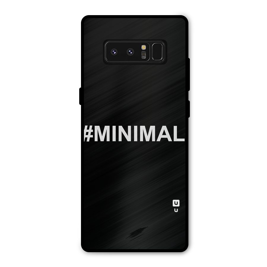 Hashtag Minimal Black Metal Back Case for Galaxy Note 8